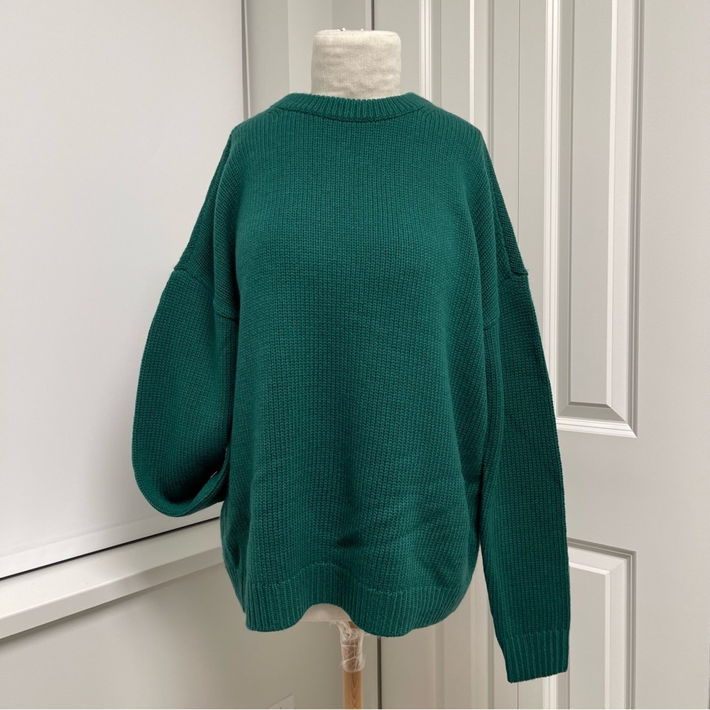 BNWOT Something Navy Green Sweater (T&B)